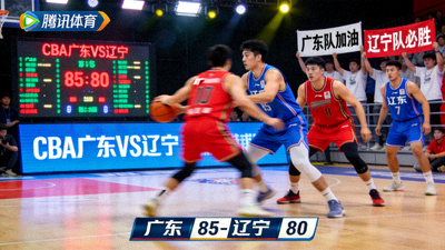 CBA广东对阵辽宁比赛直播画面
